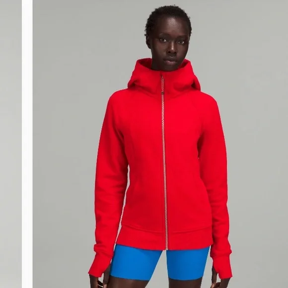 lululemon athletica Tops Lululemon Scuba Full Zip In Dark Red Poshmark